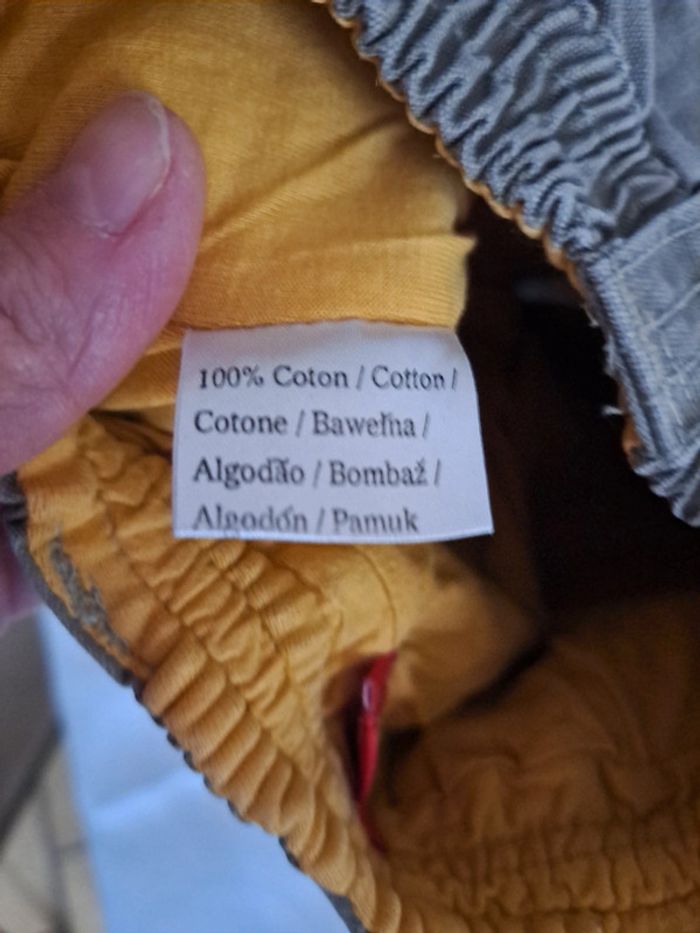 Lot de 2 pantalons beige et marron 3 mois 100%coton - photo numéro 12