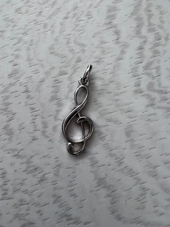 Clef de Sol argent pendentif