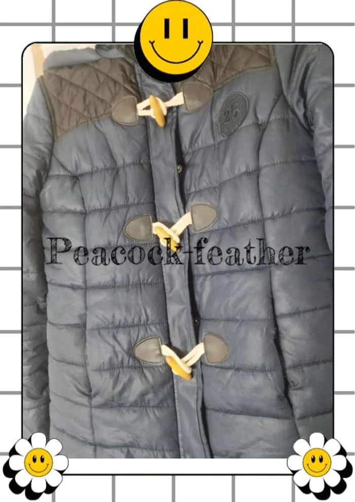 Manteau doudoune Kiabi 36 bleue - photo numéro 2