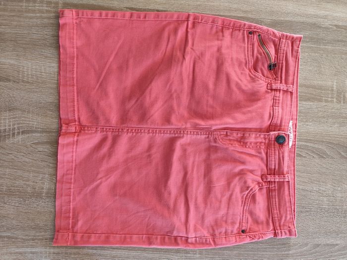 Jupe rose corail 40 camaïeu