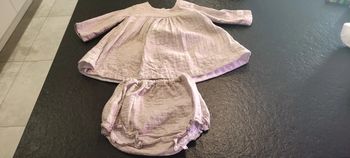 Ensemble robe + bloomer bébé fille Petit Bateau 6 mois 67cm