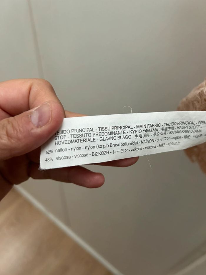 Top Zara trafaluc beige dentelles taille L haut avec zip dans le dos - photo numéro 7