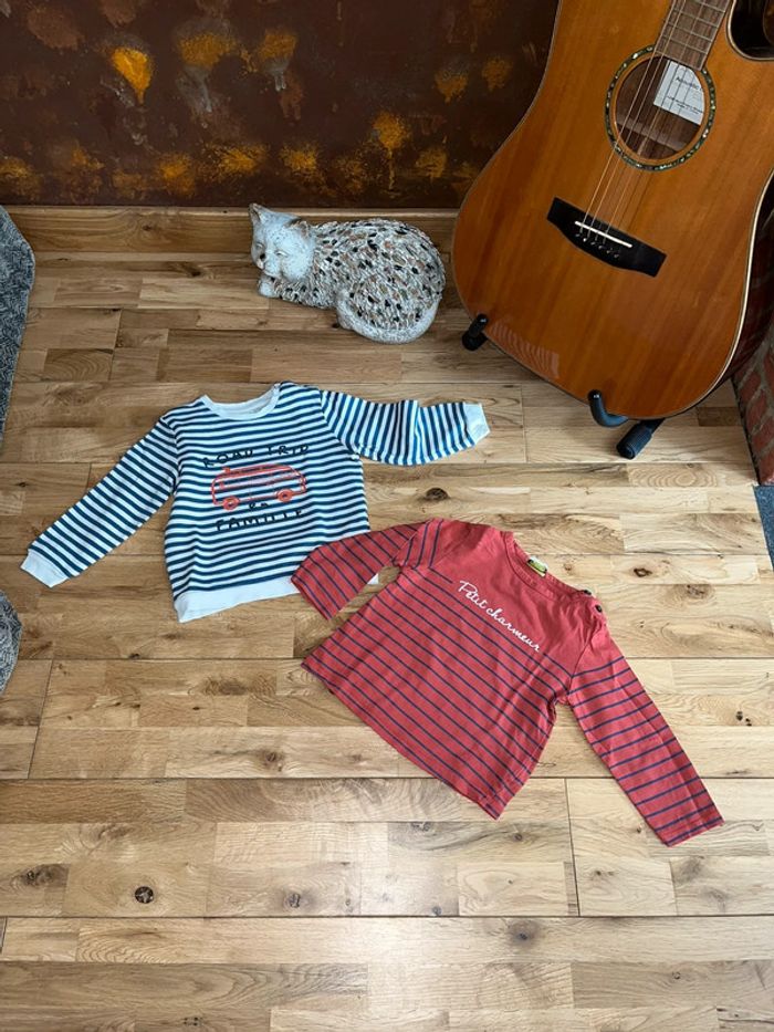 Sweat et T-shirt TAO 86cm/23mois nickel