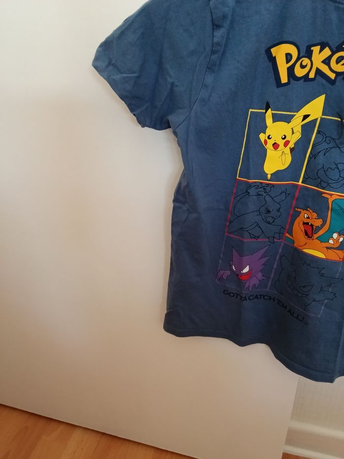 Tee-shirt pokémon bleu et multicolore - photo numéro 2