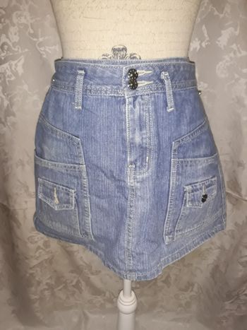 Faby27800 Jupe femme Jean Couleur : bleu T 38