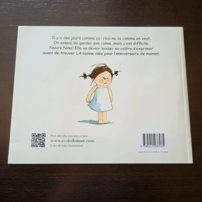 Livre école des Max - Nina en colère - photo numéro 2
