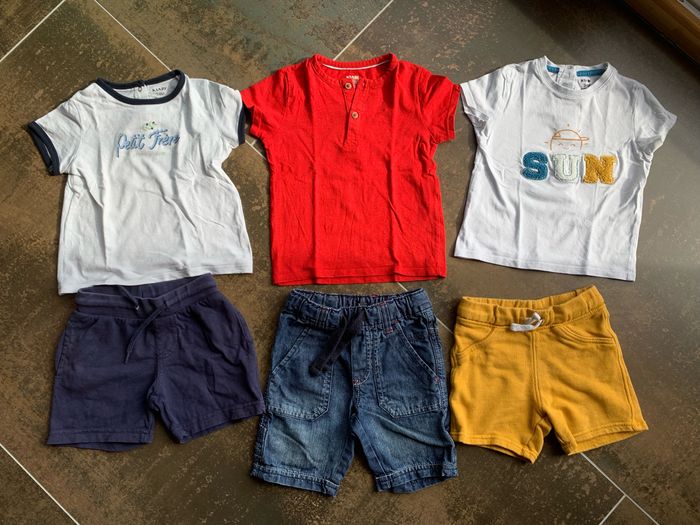 Lot shorts et t-shirt garçon