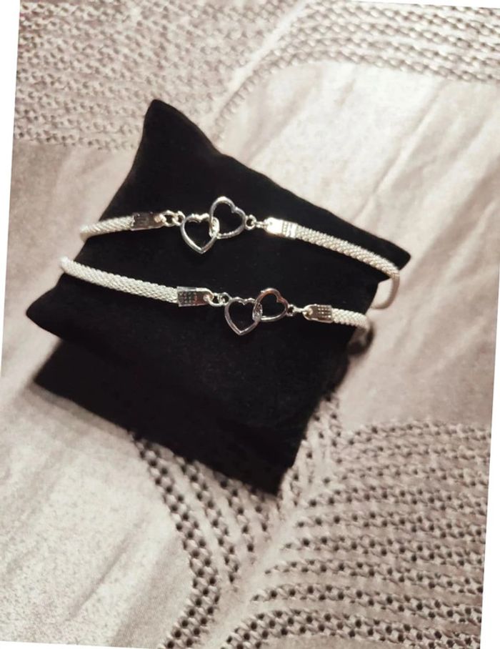 Jolie duo chaînes cheville et bracelet inoxydable neuf - photo numéro 4