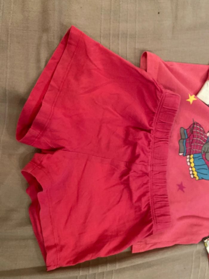 Pyjama 2 pièces fille 3 ans a 4 ans éléphants short - photo numéro 2