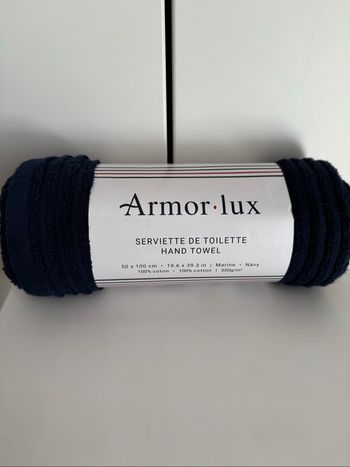 Serviette de toilette armor-lux 50 x 100. 100% coton