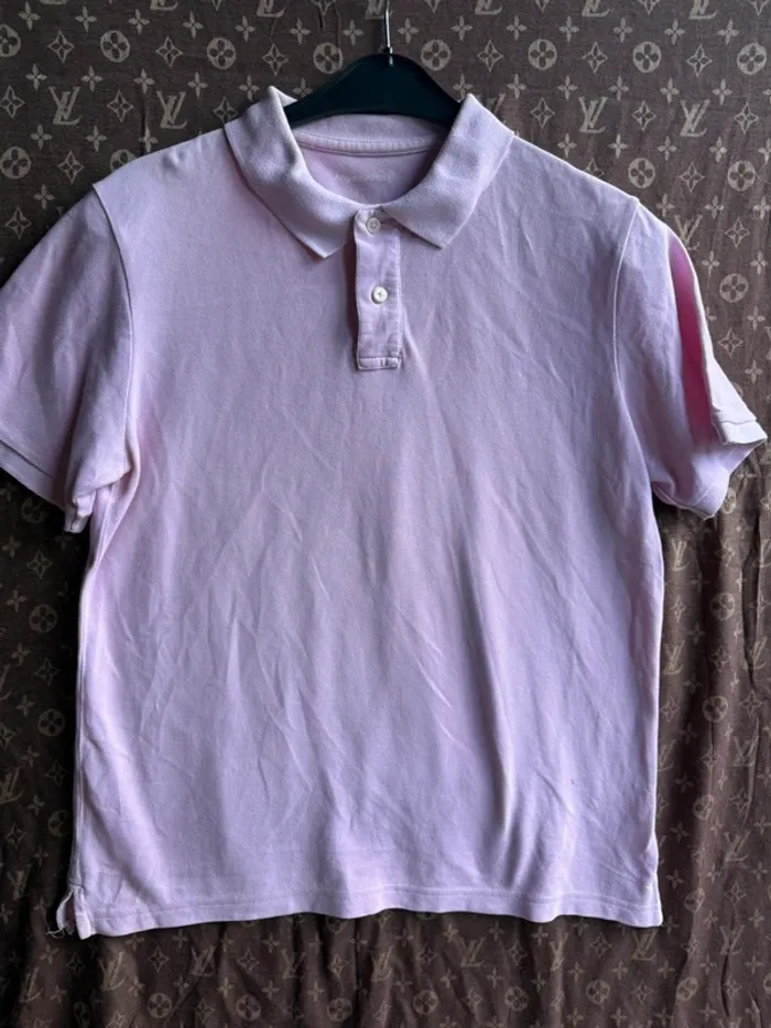 Polo rose taille L 100% coton