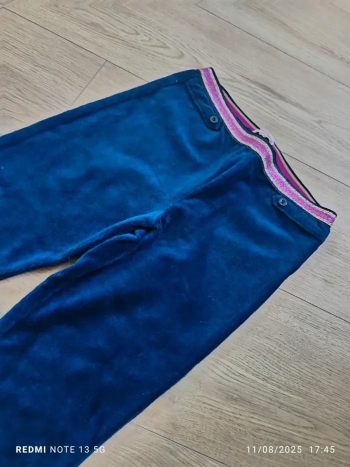 Magnifique pantalon velours bleu du pareil au même taille 10 ans - photo numéro 2