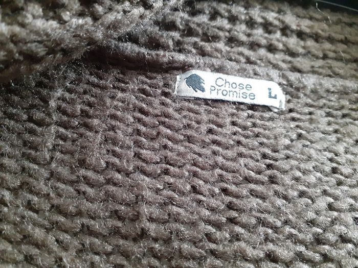 Veste en laine marron chose promise taille L - photo numéro 4