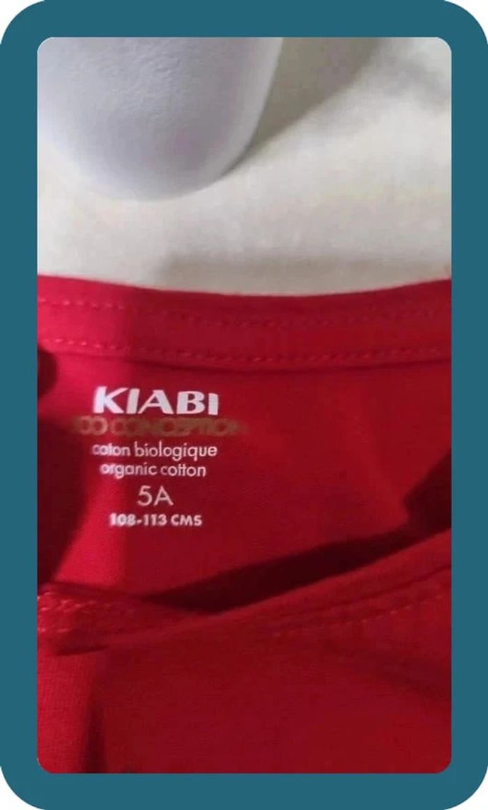 T-shirt manches longues en coton bio - 5 ans - Kiabi - Parfait état - photo numéro 3