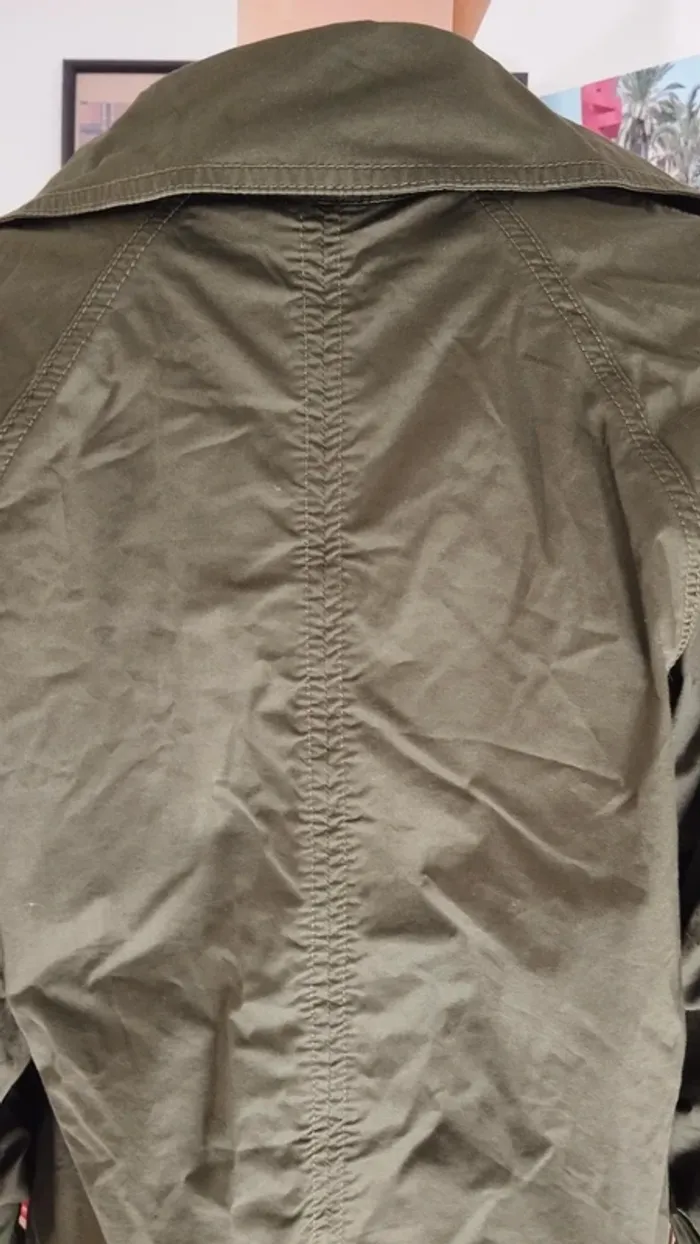 Veste trench verte taille s femme - photo numéro 12
