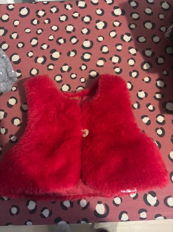 gilet moumoute sans manches bébé fille 