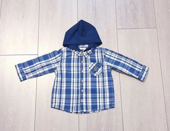 Chemise bleu à carreaux. Garçon 9 mois. Marque Gémo