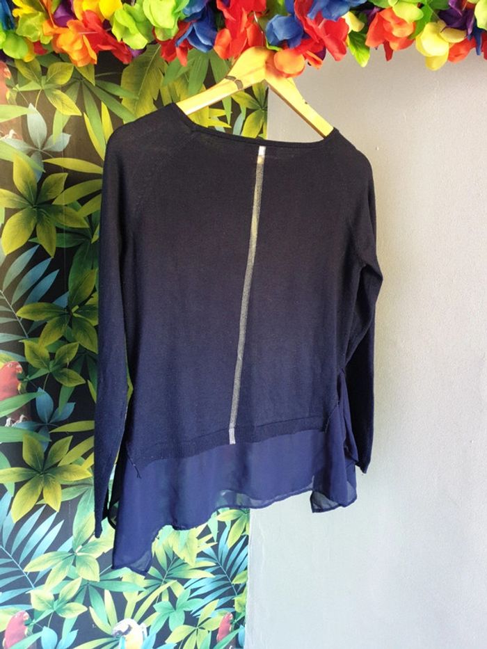 Pull femme bi-matiere - photo numéro 3
