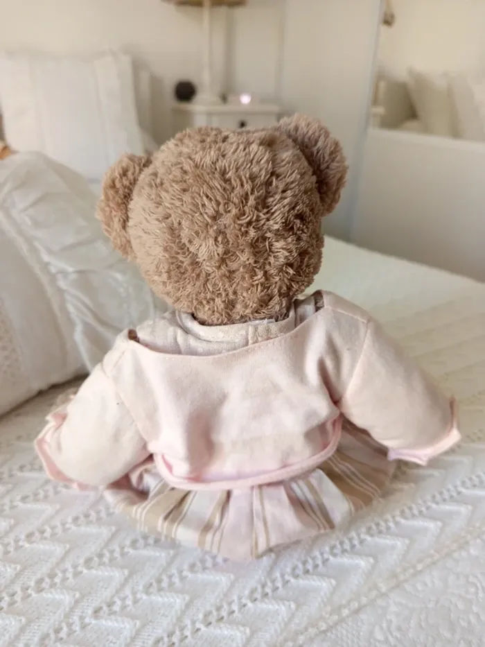 Ourson look vintage robe beige et rose Louise Mansen - photo numéro 12