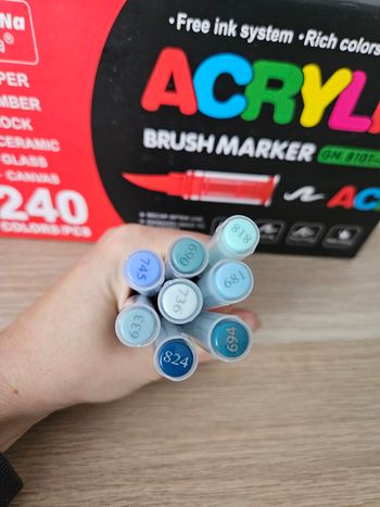 Lot de 8 feutres guangna brush