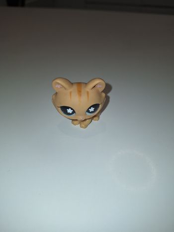 Petshop LPS  Chat roux yeux et oreilles fleurs