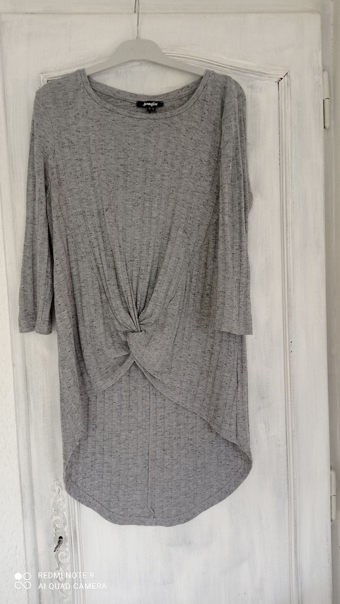 T-shirt long gris Jennyfer taille M tbe