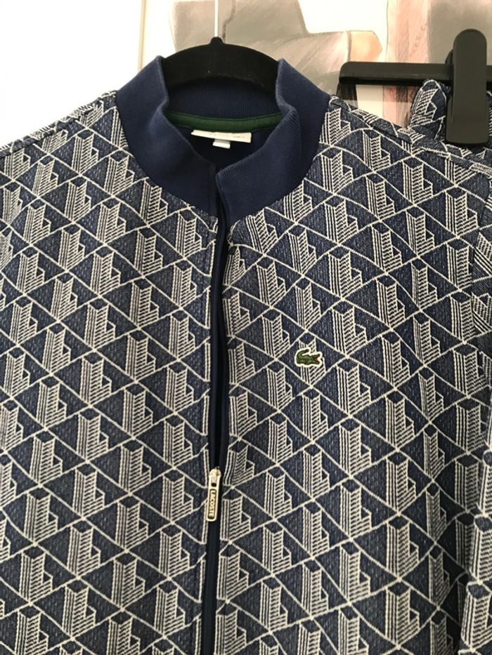 Ensemble survêtement veste et pantalon monogramme Lacoste 12 ans - photo numéro 3
