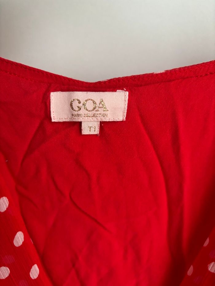 Robe longue porte feuille petit pois rouge taille - photo numéro 7