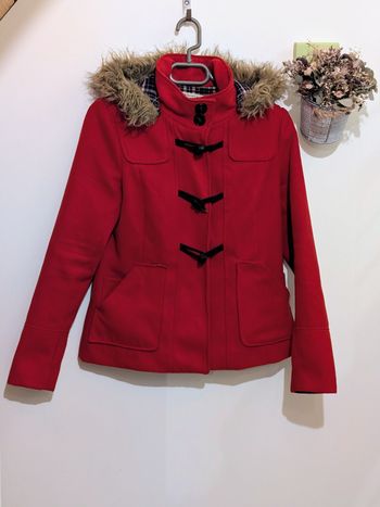❤️ Manteau rouge femme Stradivarius – Taille M