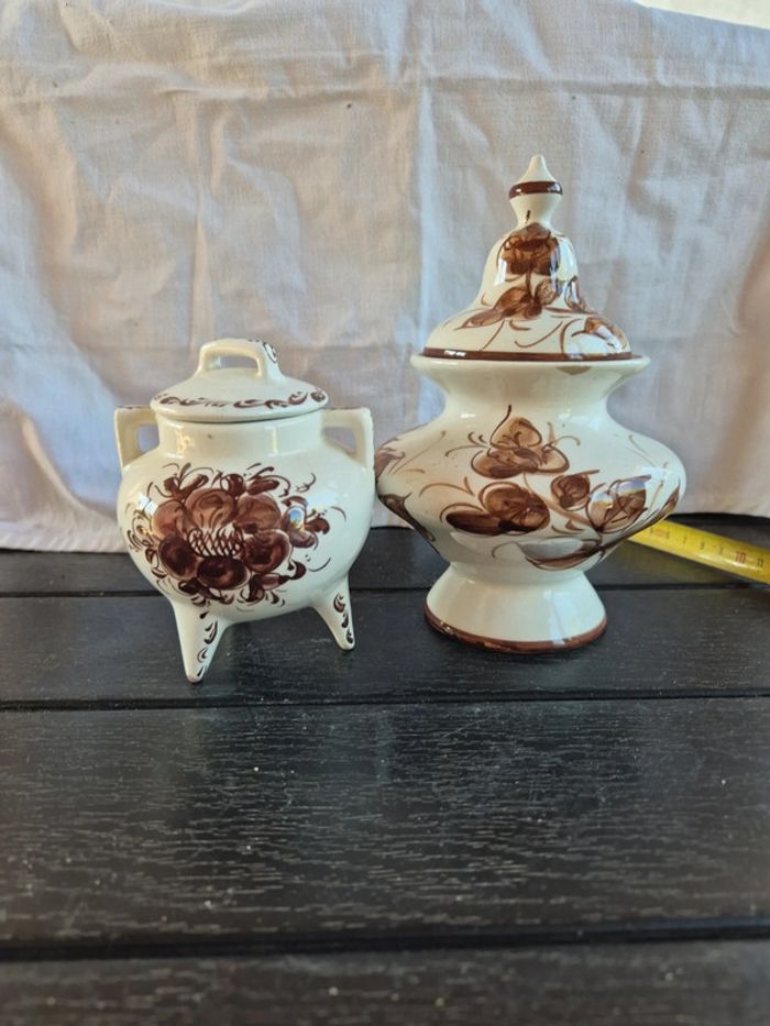 lot bibelots decoration marron