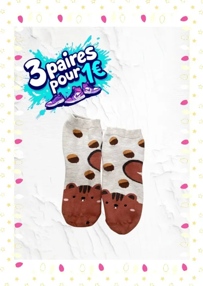 🧦 Chaussettes enfant écureuil & noisettes – Trop craquantes ! - photo numéro 2