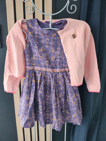 7 ans ensemble sergent major robe et gilet assorti