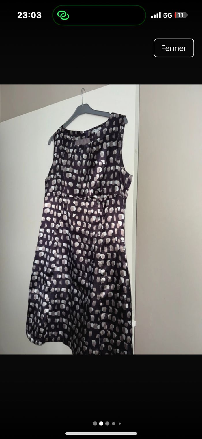 Robe  123 violet avec imprimé taille 44 - photo numéro 2