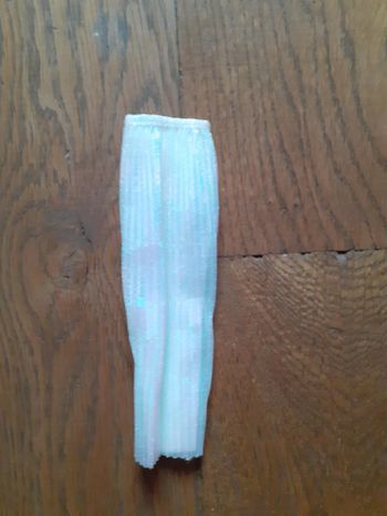 🎀 Jupe longue blanche plissé scintillante Barbie vintage