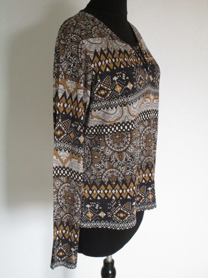 T-shirt noir et camel imprimé Agathe & Louise 40 - photo numéro 5