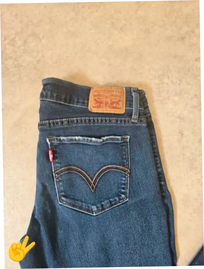 Jean Levi's 524  W29|FR38 L32 coupe patte d'eph bleu marine Femme-Women pan404 - photo numéro 2