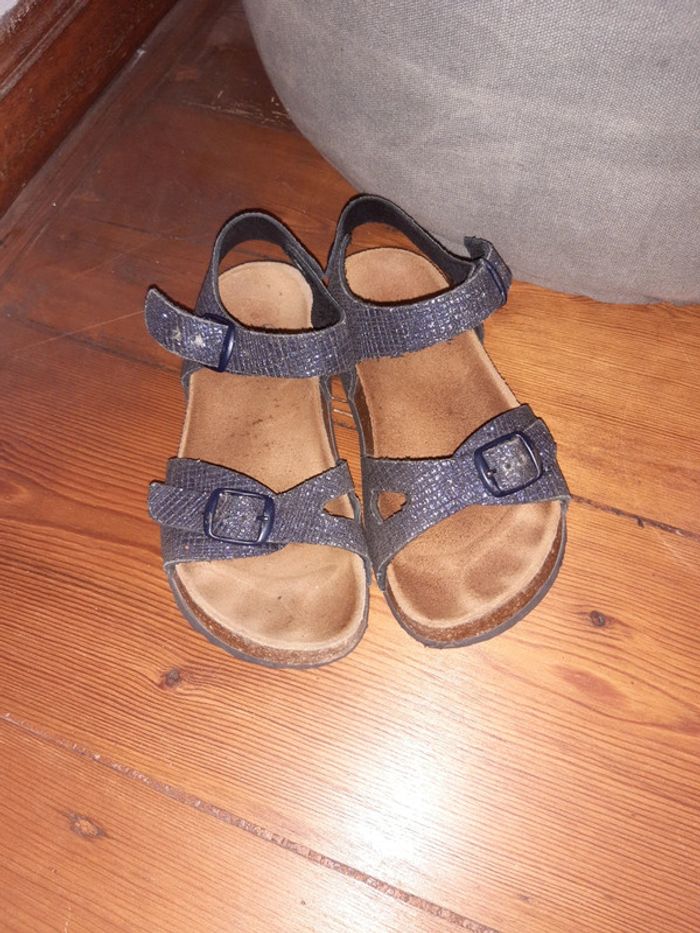 Sandales bleu paillettes DPAM 29