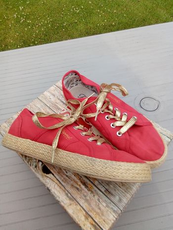 Tennis compensées rouges - Kaporal