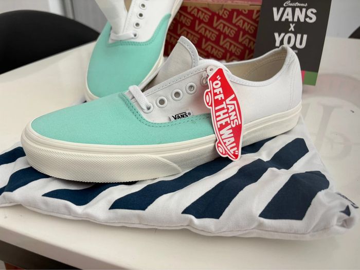 Vans Authentic Washed Green Nubuck - photo numéro 2