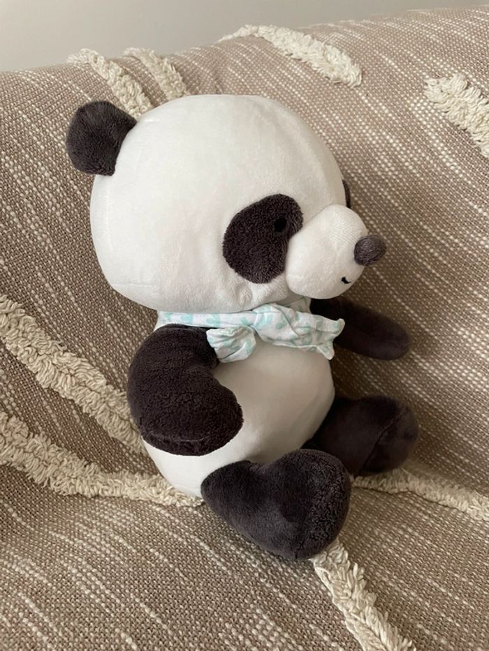Peluche doudou 30cm Orchestra panda blanc et noir parfait état - photo numéro 2