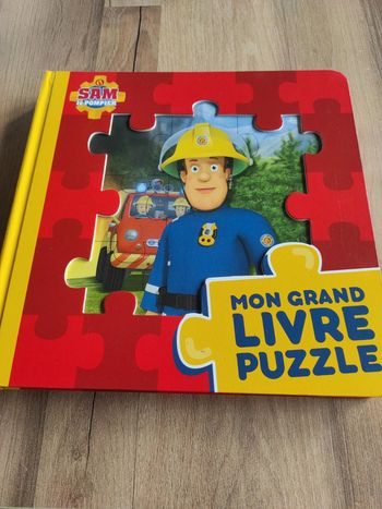 Mon grand livre puzzle sam le pompier