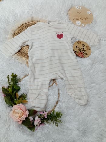 Pyjama velours 3 mois fille