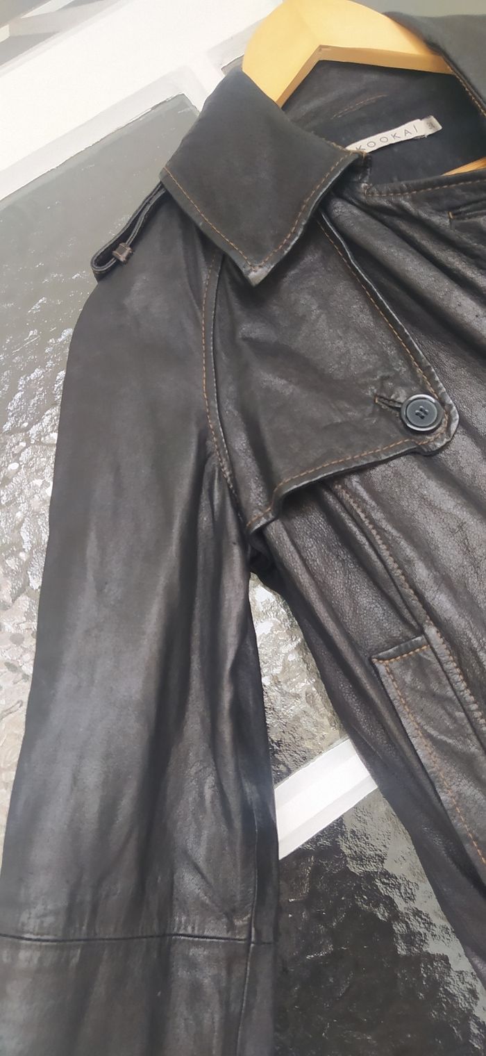 Veste en cuire vintage - photo numéro 3