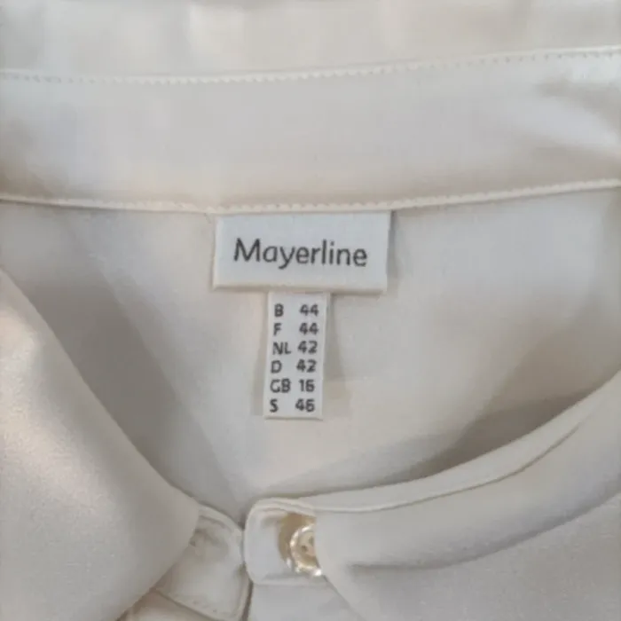 Blouse satinée blanche Mayerline – T.44 – Élégante et fluide A1196 - photo numéro 3