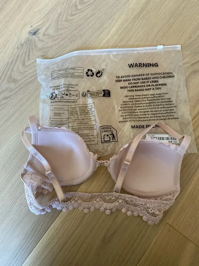 Soutien gorge push up rose poudré - photo numéro 2