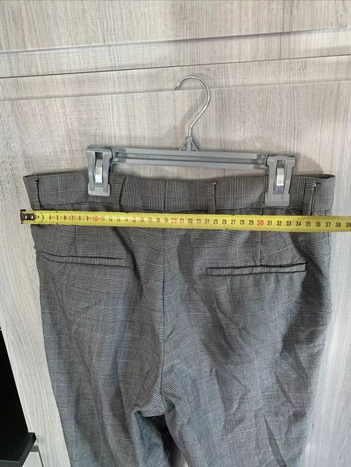 Pantalon Habillé À Motifs Carreaux Skinny Fit T38 H&M - photo numéro 3