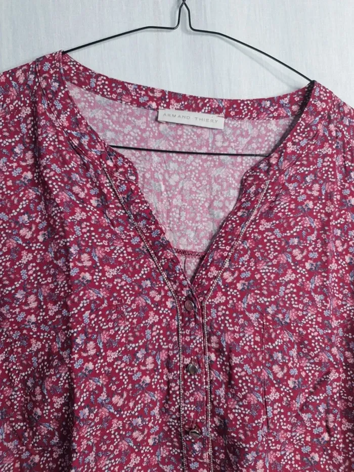 Blouse fleurie Armand Thierry - photo numéro 3