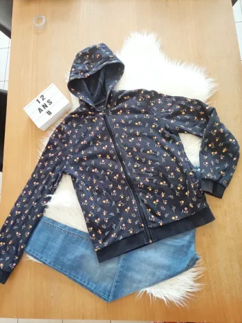 Sweat zippé fille 12 ans kiabi