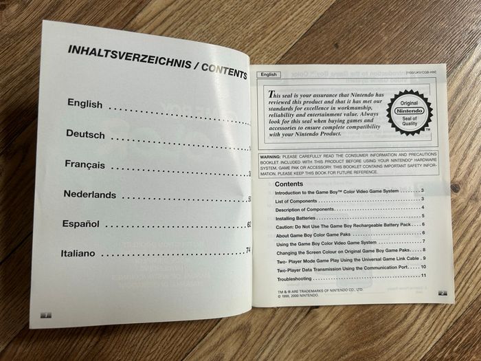🕹️ Manuel d'Instructions Original - Nintendo Game Boy Color (EUR) 🕹️ - photo numéro 3