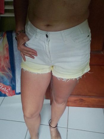 Short femme jaune et blanc Camps United
